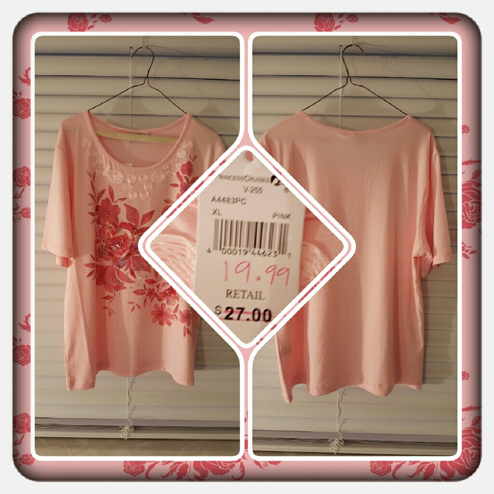 NWT Woman's Pink Tee Size XL
